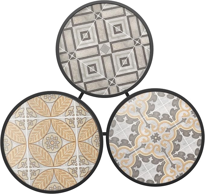 SEI Outdoor Patio Furniture - Lorengo Outdoor 3-Tier Cocktail Table - Transitional Design Multi Iron - Ideal for Patio, Backyard (OD1129100)