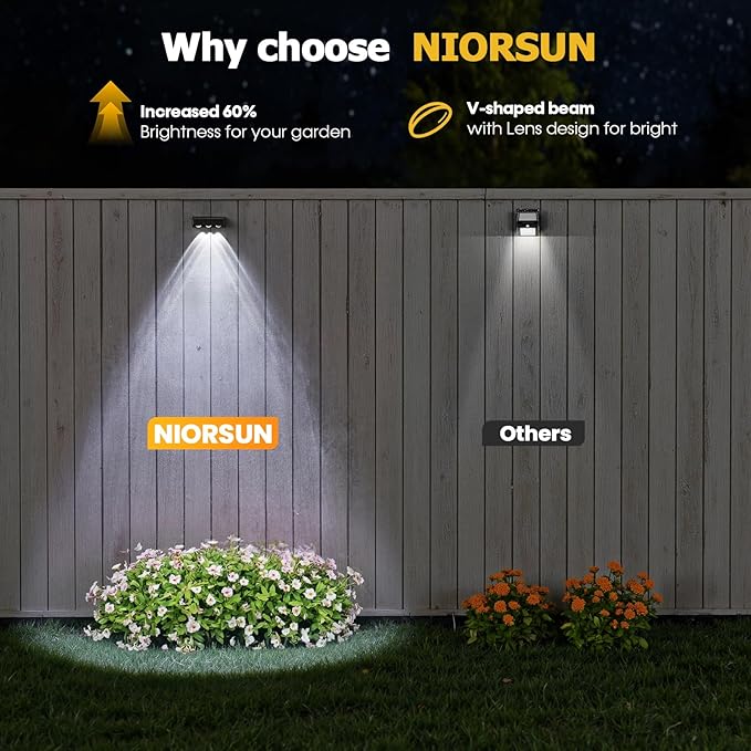 Solar Fence Lights, 12 Pack LED Outdoor Solar Deck Lights with Lenses, RGB Color, IP65 Waterproof, Solar Lights for Outside, Wall, Patio, Railing, Yard (Black)