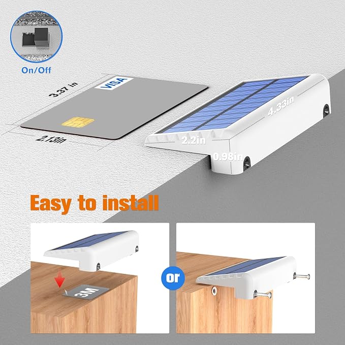 Solar Fence Lights Outdoor 12 Pack, IP65 Waterproof Large Size LED Solar Deck Lights with Lenses, Auto ON Off Warm White Step Lights for Outside, Patio, Fence, Yard and Railing Decor (White)