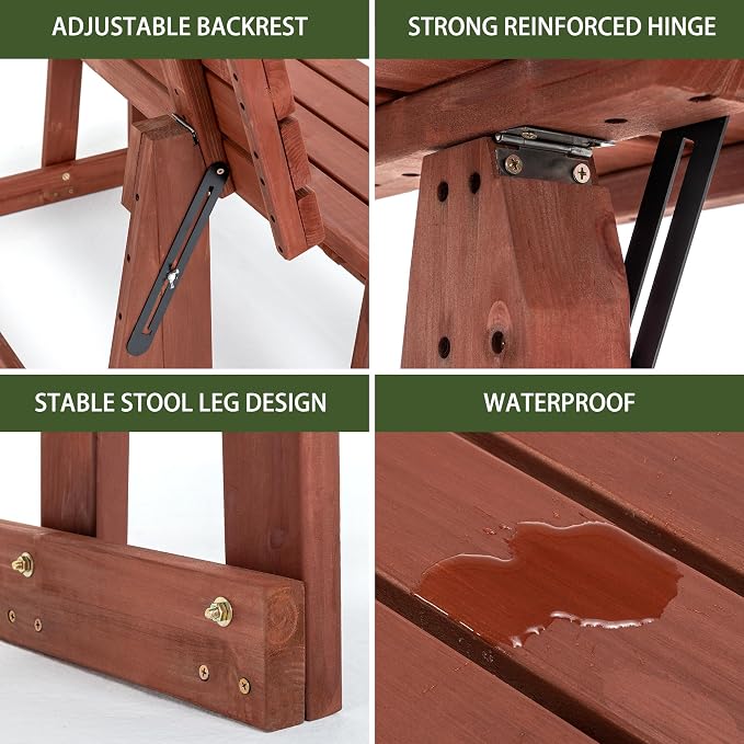 2-IN-1 Convert A Bench Picnic Table Wood Bench to Table With Umbrella Hole | Convertible Wood Bench with Backrest,Foldable Space Saving,Easy to Assemble &Clean,Portable, Ideal for Patio, Porches, Garden