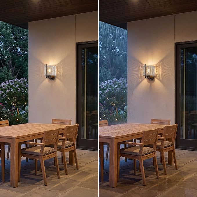 1-Light 8.75 Inch LED Wet-Rated Wall Light for Indoor/Outdoor, Black