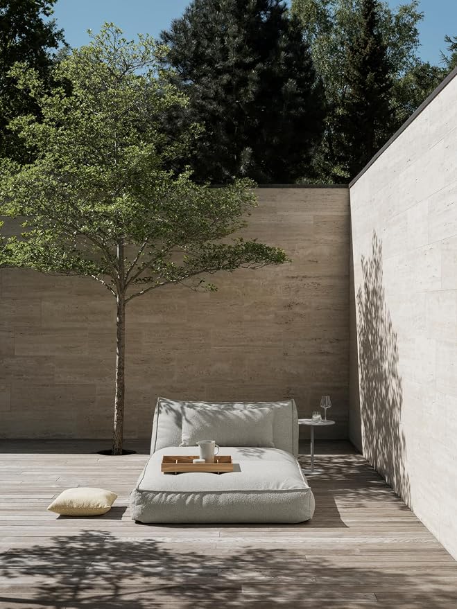 Blomus Stay Outdoor Side Table, 45x40cm / 17.7x15.8in, White