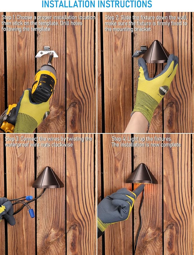 LEONLITE 8-Pack 5CCT Low Voltage LED Deck Light Triangle Oil Rubbed Bronze | 12-24V AC/DC Stair Railing Light, CRI90, IP65, Aluminum, Landscape Step Fence Lighting, 1800K/2700K/3000K/4000K/5000K