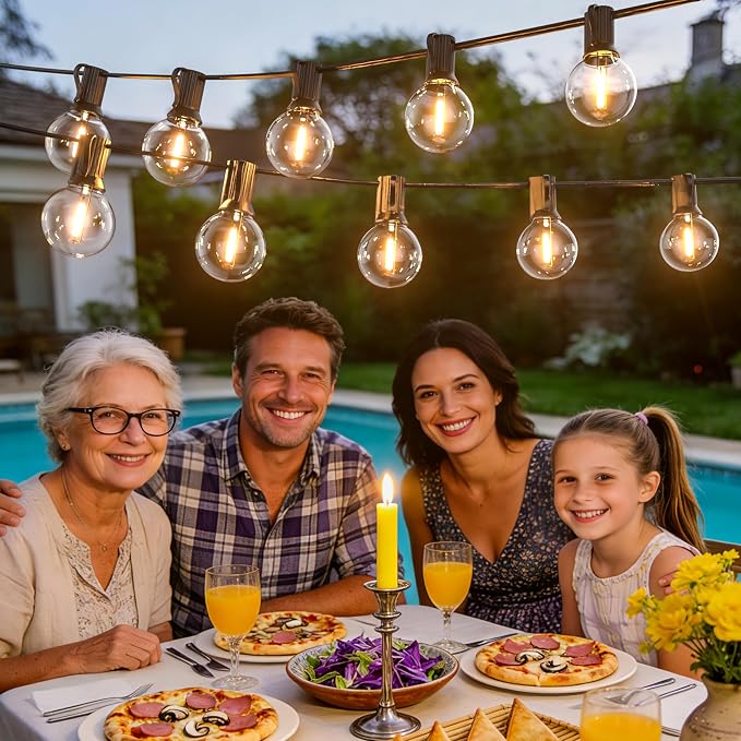 Outdoor String Lights Waterproof 300FT with Remote Patio Lighting for Porch | Connectable Outside Lights with Remote, 156 Globe Bulbs Dimmable &3 Lighting Modes Timmer for Backyard Bistro Gazebo Garden