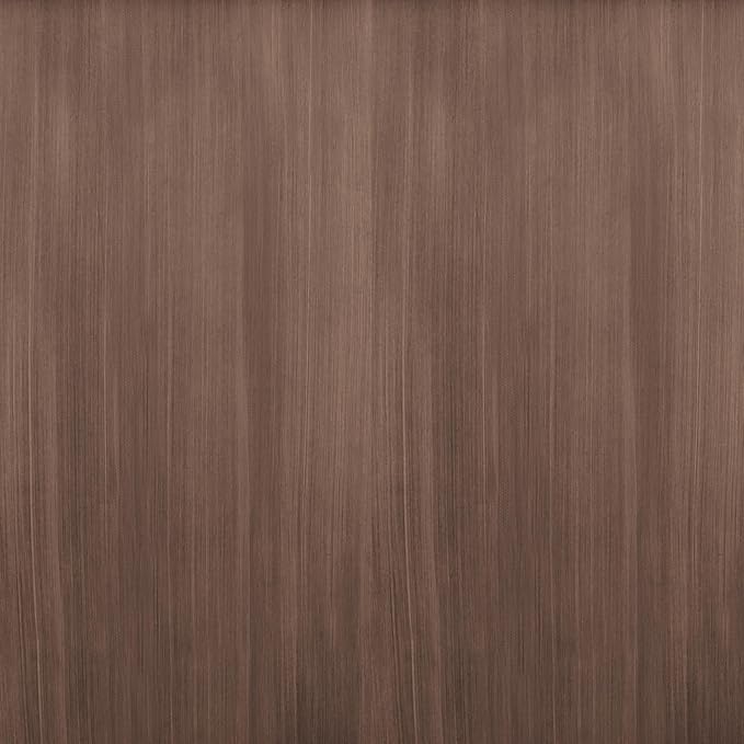 Martha Stewart Bedford 62" Indoor-Outdoor Aluminum Patio Table with Umbrella Hole and Brushed Woodgrain Finish in Brown