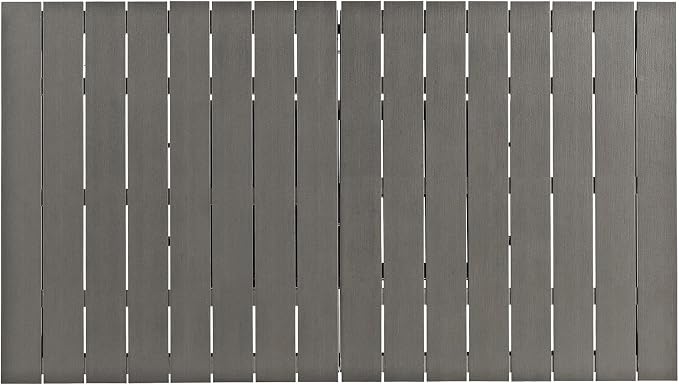 Modway Shore Aluminum Outdoor Patio 62" to 94" Extendable Dining Table in Silver Gray