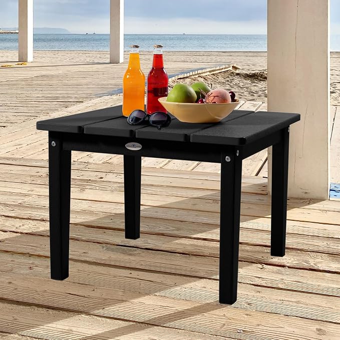 Adirondack Large Side Table, Black Sand