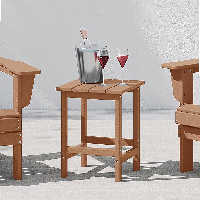WestinTrends Malibu Square Outdoor Side Table for Adirondack Chair, Teak
