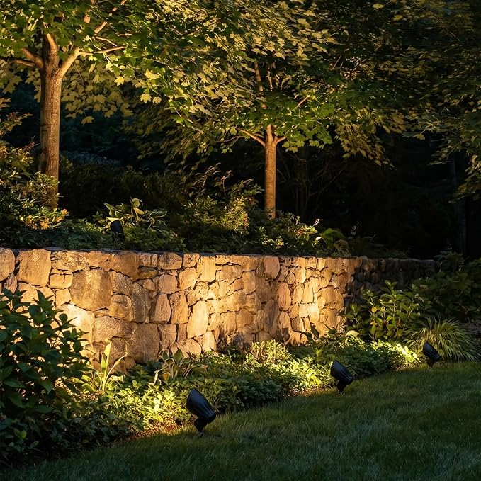 Malibu 50 Watt Floodlight Landscape Lights Outdoor Spotlight Waterproof Path Light Low Voltage Lighting with Spike Stand for Garden, Yard, Pathway, Lawn, Driveway Outdoor Lighting 8301-9601-01