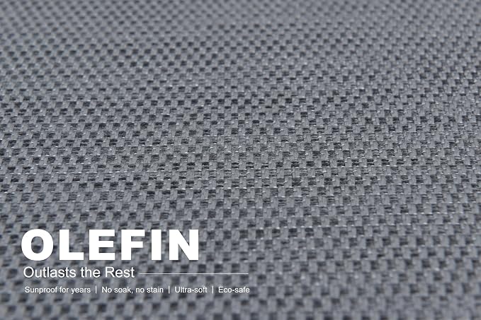 PURPLE LEAF 9 Pieces Outdoor Patio Dining Set Modern Large Weather-Resistant Table and Aluminum Chairs with Olefin Fabric Cushions for Garden Backyard Deck Furniture Grey