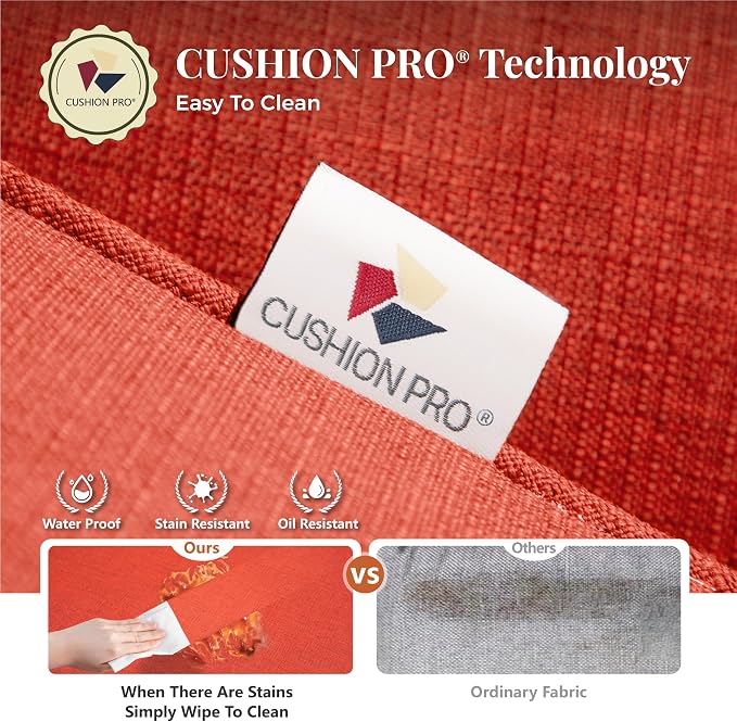 MIXPATIO Swivel Patio Wicker Chairs Set of 2, High Back Outdoor Swivel Patio Rattan Chairs with 5.5" Thick Cushions for Bistro Balcony Porch Deck and Yard, Red