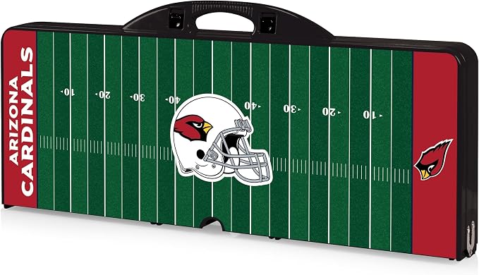 PICNIC TIME NFL Picnic Table Portable Folding Table with Seats and Umbrella
