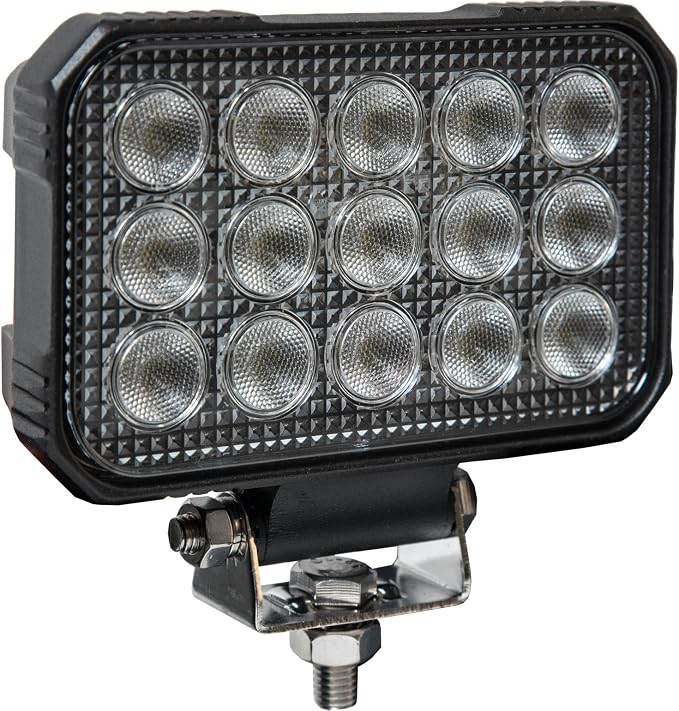 Buyers Products 1492196 Ultra Bright 6 Inch Wide Rectangular LED Flood Light, 9000 Lumens, Fog Light, Light Bar for ATV, UTV, Work Trucks and Trailers, Utility Truck, Off Road, Clear