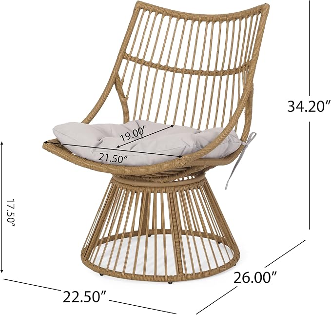 Christopher Knight Home Caryl End Table, Light Brown + Beige