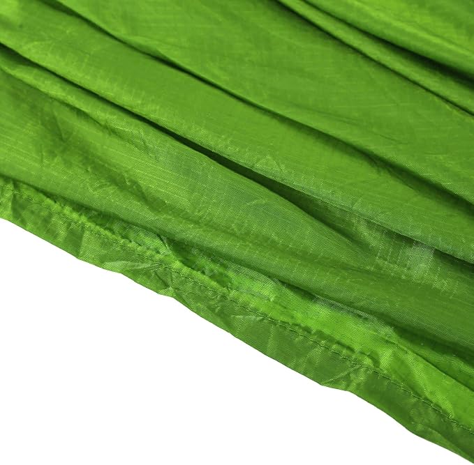 Portable Parachute Camping Hammock, Lightweight Outdoor Hammock with Aluminum Snap Hooks and Storage Bag, Compact Foldable Hammock for Hiking Travel Picnics (Grass Green)