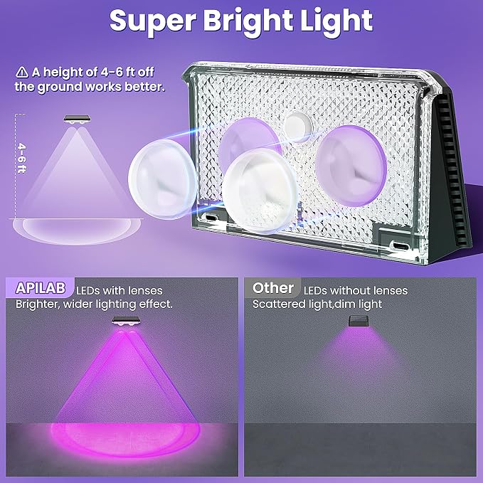 Solar Fence Lights Outdoor, 16 Pack, 7 Color Modes, IP65 Waterproof | RGB Cycle/Fixed Fence Lights Solar Powered for Outside, Deck Lighting for Wall, Step, Patio, Pathway, Stairs