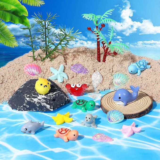 160pcs Mini Resin Animals, Mini Animals Figures to Hide | Tiny resin animal variety pack for dollhouse accessories, aquarium decor, hide games, classroom rewards