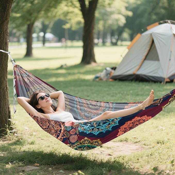 Mandala Pet Camping Hammock Fabric for Outside Patio Garden