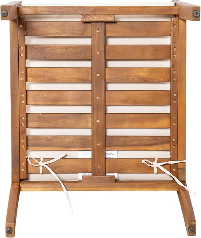 Christopher Knight Home Linda Patio Acacia Wood Dining Table Set for 4, Outdoor Rectangular Dinner Table and Chairs Set with Slatted Panel Design, Outdoor Furniture Set for Garden, Natural