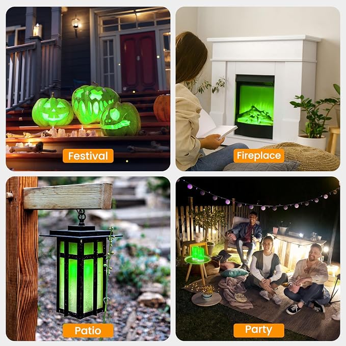 Hompavo 【Upgraded Flame Lights with Remote, Timer, 4-Mode Rechargeable | Waterproof LED Battery Operated Flameless Candles, Pillar Flickering Lanterns for Room Patio Wedding Party Halloween Decor, 2