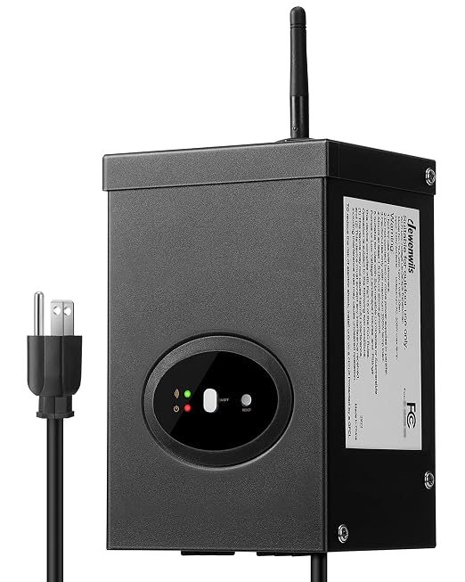 DEWENWILS 200W Smart Low Voltage Landscape Transformer, Waterproof, Schedule and Timer, Compatible with Alexa and Google Home, 120V AC to 12V AC for LED Landscape Lights, Outdoor Lighting, ETL Listed