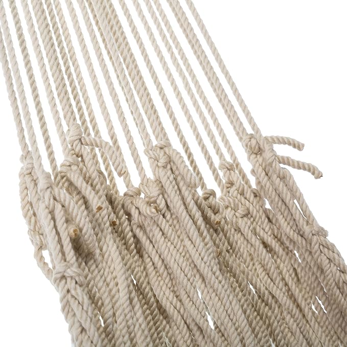 Original Pawleys Island Large Original DuraCord Low Country Sling Rope Hammock with Free Extension Chains & Tree Hooks, Handcrafted in The USA, Accommodates 2 People, 450 LB Weight Capacity