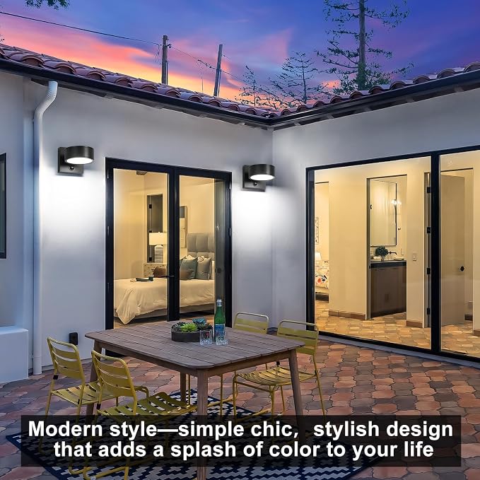 Motion Sensor Outdoor Lights, Aluminum Outdoor Wall Sconce, LED Porch Lights, Exterior Lighting fixtures, Waterproof 3000K/4000K/5000K Front Porch Light for Garage Enterway
