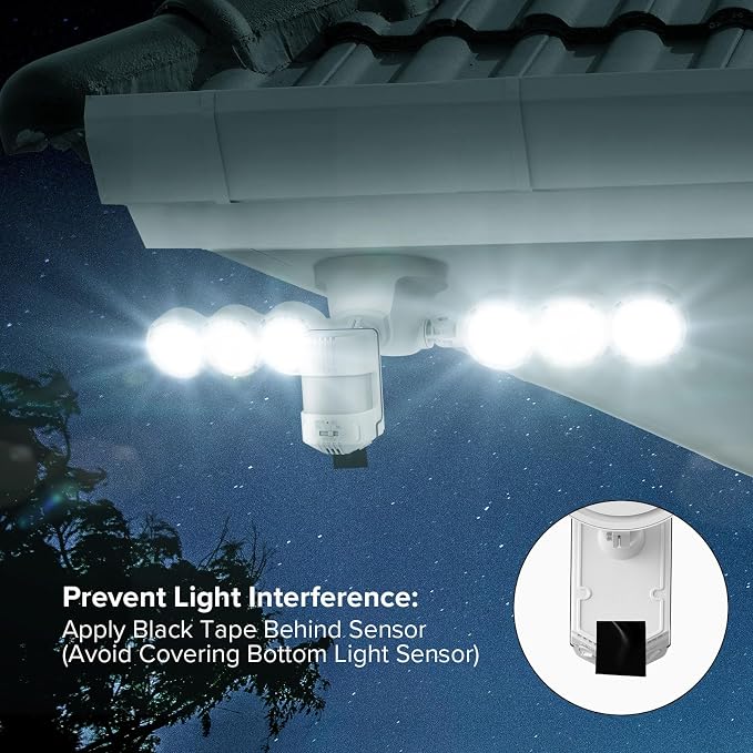 SANSI Motion Sensor Outdoor Lights 7000LM Security Lights | 55W Super Bright LED, 5000K Dusk to Dawn Flood Light, 4 Modes,320° Wide Angle,Yard, Patio, Garage, Doorways Wired Not Solar