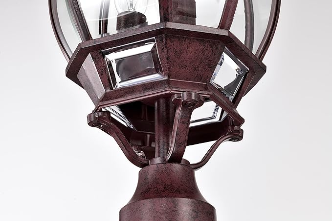 Nuvo Lighting 60/898 Traditional Three Light Post Mount from Central Park Collection in Bronze/Dark Finish