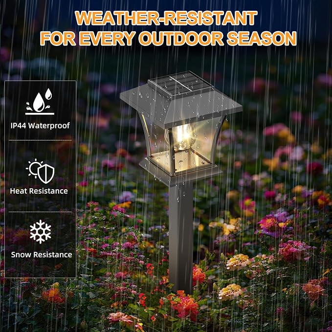 Sparkblaze 16 Pack Solar Pathway Lights Outdoor, Warm White | Ideal for Walkways, Gardens, Lawns, Driveways & Landscape Lighting, Automatic Dusk-to-Dawn Lighting