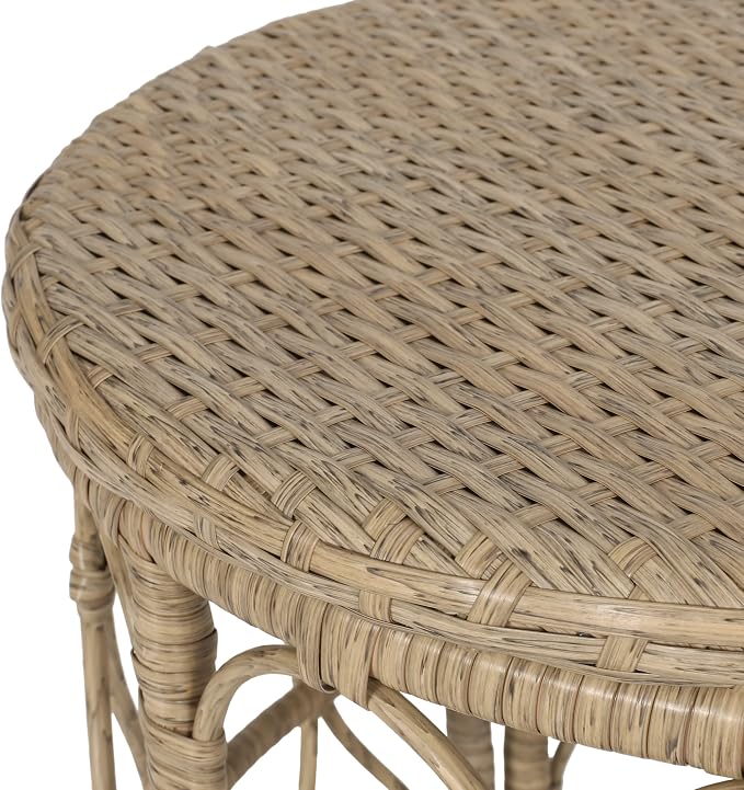 Christopher Knight Home Bruce Outdoor 3 Piece Chat Set with Cushion - Wicker - Light Brown/Beige