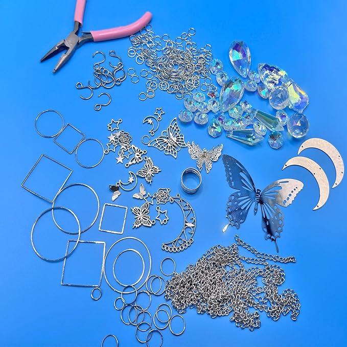 DIY Suncatcher Kit 300pcs Sun Catchers Supplies Arts and Crafts for Adults | Decorative Hanging Prism Suncatcher with Crystals Beads Ball Rainbow Maker for Indoor Windows Office Home Decor