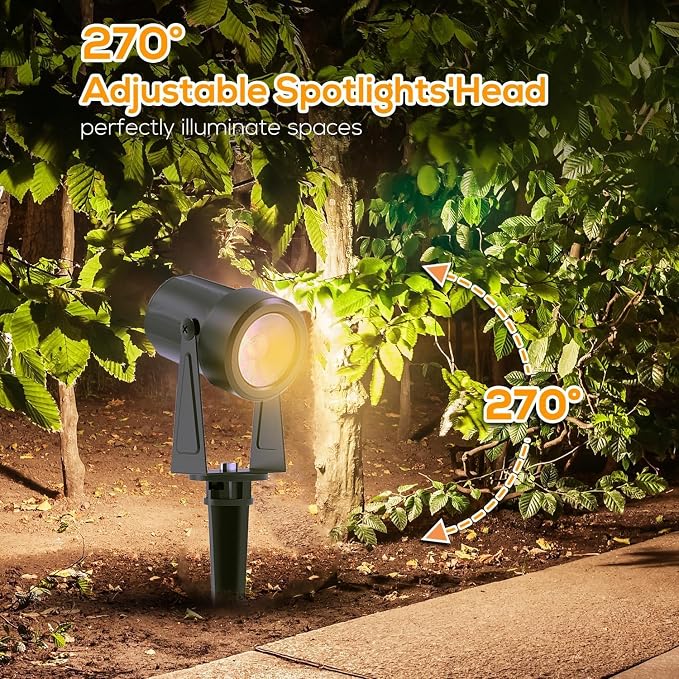 SUNTHIN Outdoor RGBW Landscape Lighting with Remote, Dusk to Dawn, 16 Pack | Color Changing Outdoor LED Yard Lighting with Remote, IP65 Waterproof Landscape Ground Lights for Garden, Trees & Pathway