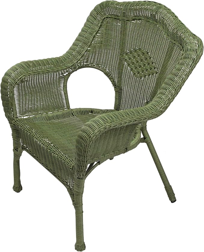 Northlight Wicker Outdoor Patio Conversation Set - Moss Green - 4pc