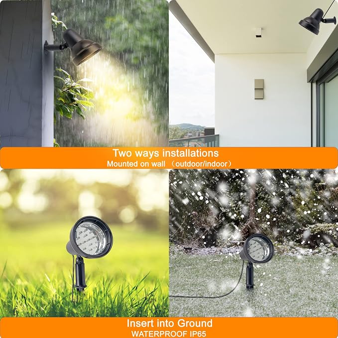 SUNLONG Solar Spotlights Outdoor Waterproof Bright Solar Wall Lights Led Security Flood Light Solar Powered for Flag Patio Front Door Driveways-Automatically Activates at Dusk to Dawn (Warm White)
