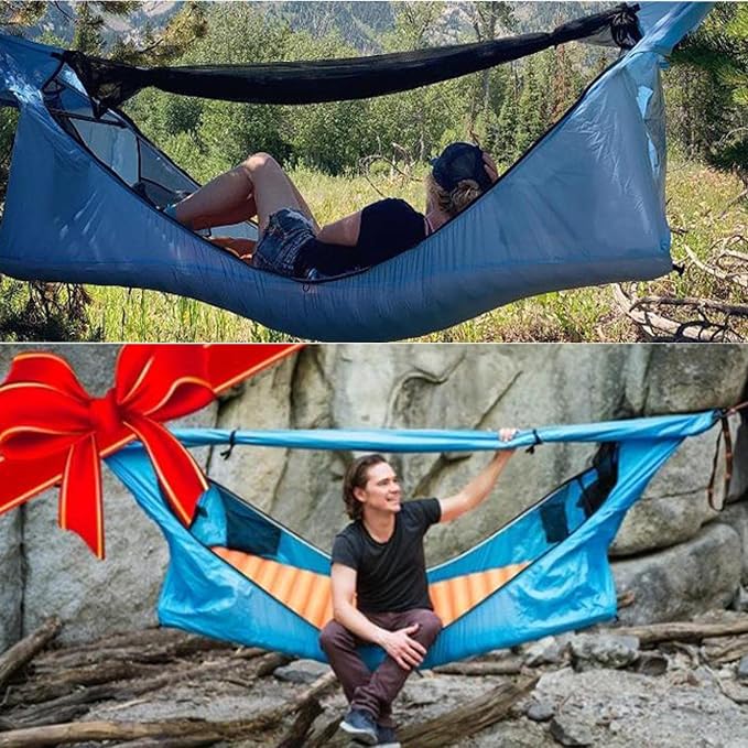 Camping Hanging Hammock Outdoor Water-Proof Shade Villa Garden Leisure Sofaa Hammock that Can Lie Flat A A