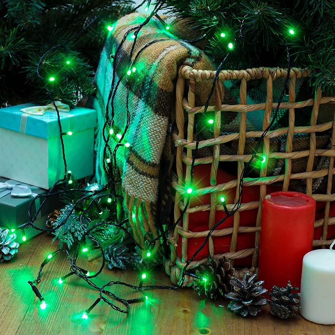 100FT 300 LED Christmas Lights Outdoor, Christmas Tree Lights, Green | Plug in 8 Modes Waterproof Connectable String Lights for Outside House Patio Garden Party Xmas Holiday Decorations