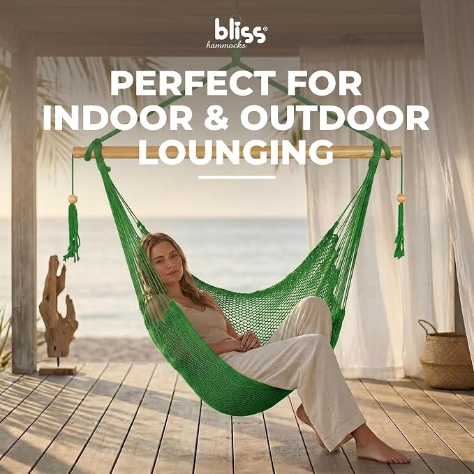 Blissliving Home BHC-412LG Island Rope Chair, Supports up to 265 lbs, Light Green