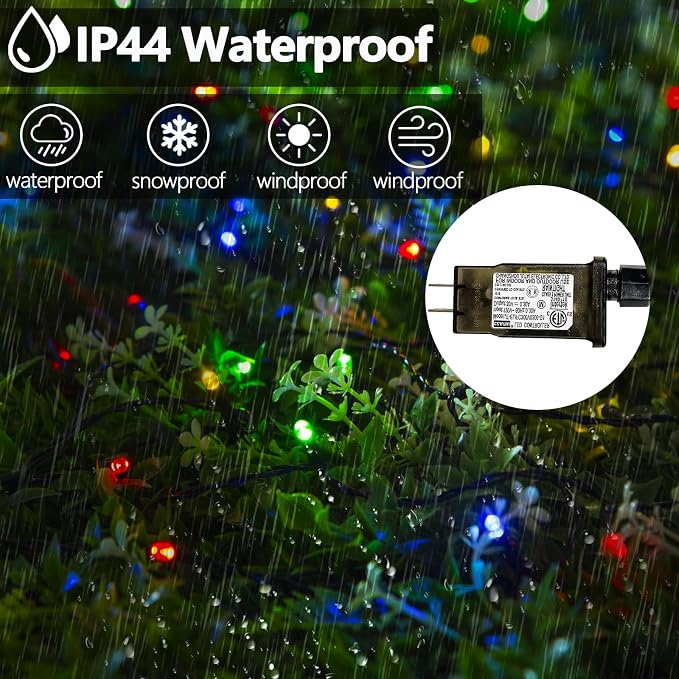 Smart Color Changing Christmas Lights String with Remote 66FT 200 LED RGB | Remote Control, 8 Modes, Timer, Adjustable brightness, Waterproof Lights for Indoor Outdoor Classroom Christmas Decor