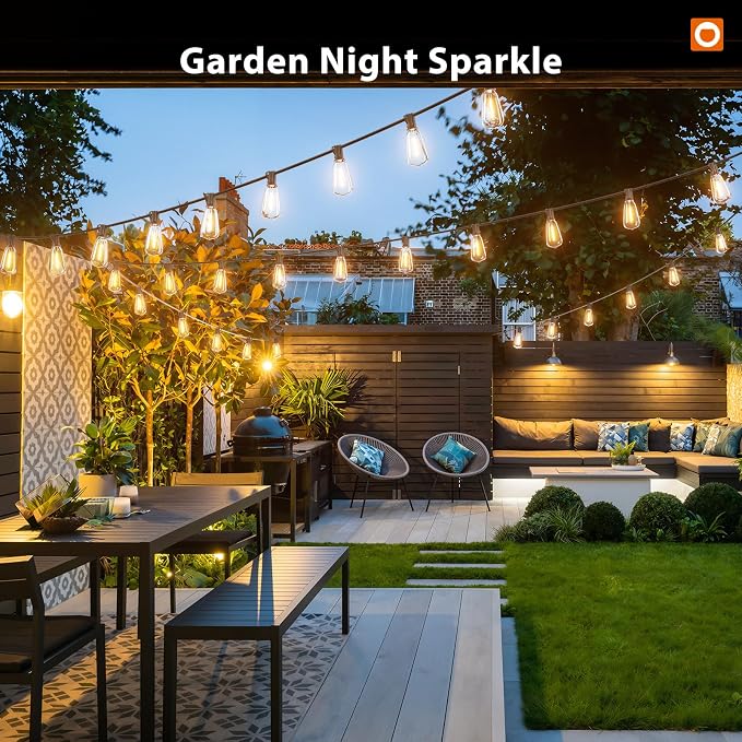 addlon 200(50FT*4) Outdoor String Lights with Remote LED Edison Waterproof | Plastic ST38 Shatterproof Bulbs, Extra Long Lighting, Hanging for Patio Outside Backyard Pergola Bistro Porch Garden Party