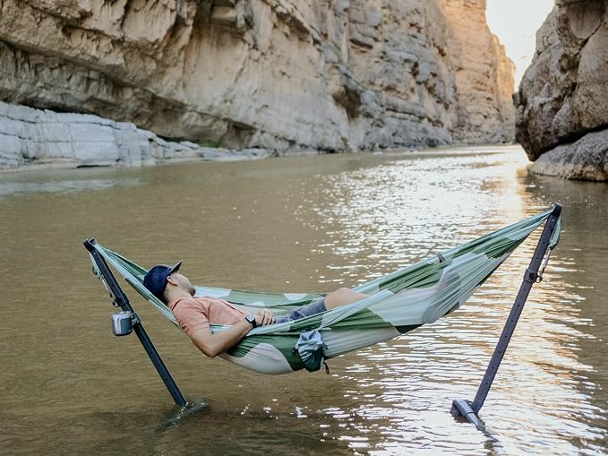 KAMMOK: Roo Double Hammock +Python 10' Bundle | Our Bestselling Hammock & Tree Friendly Straps | 100% Recycled Water Resistant Ripstop Fabric | Lifetime Adventure Grade Warranty, Sunflower Gold