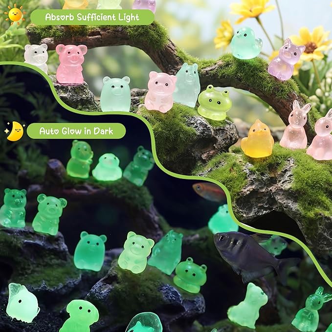220pcs Mini Resin Animals - Resin Animals Mystery Bags,Individually Wrapped Blind Bags Tiny Animal Figurines for Dollhouse, Fairy Garden, Aquarium, Party Favors & DIY Craft Decor
