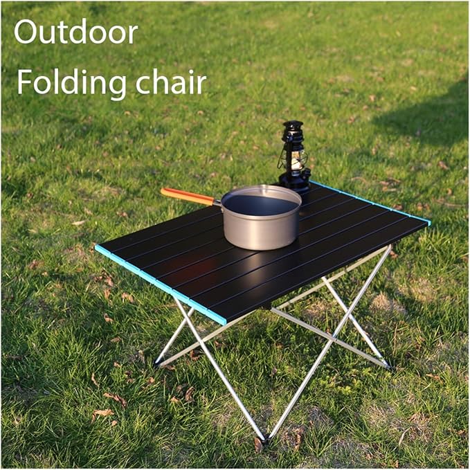 Folding Dining Table Outdoor Garden Furniture Sets Coffee Side Marching Tables Salon porable Folding Picnic Fishing Table Camping Supplies Equipment (Color : Blue 40x35x29cm)