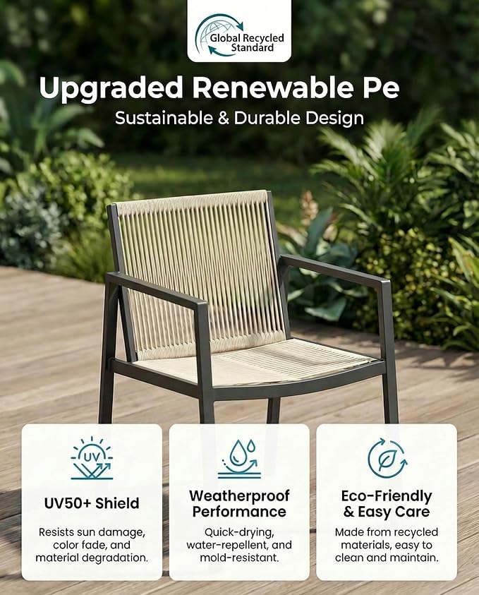 ZANDOR Expandable Patio Dining Table for 4-8 People, Aluminum Outdoor Square Table(55"-82.7") with Safety Lock,Adjustable Height-Wood Grain for Backyard,Garden,Porch, Yard,Poolside,Grey