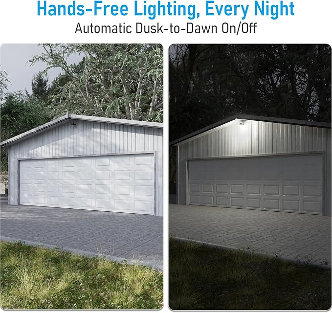 TORCHSTAR LED Barn Light Dusk to Dawn Area Lights Aluminum 5000K Bronze | Outdoor Security Flood Lighting with Photocell, ETL & FCC Listed, IP65 Waterproof, 110-277V, Garage, Yard
