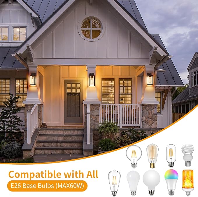 13'' Oil Rubbed Bronze Motion Sensor Outdoor Light Fixtures Wall Mount, Large Front Porch Lights,Dusk to Dawn Exterior Wall Sconce, Waterproof Lantern Lamp,Outside Coach Light for House,Garage,Yard