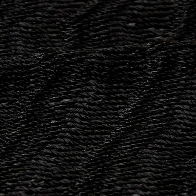 NOVICA Black Hand Woven Nylon Mayan 1 Person Rope Hammock with Hanging Accessories, 'Black Relaxation' (Single)