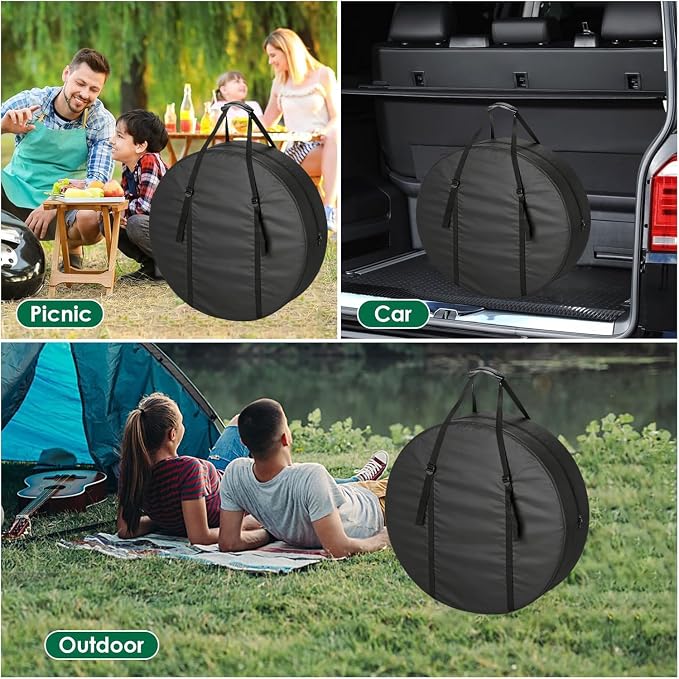 Folding Table Storage Bag, Outdoor Portable Picnic/Camp Table Bag for 28in Round Cocktail Tables, Waterproof Foldable Bistro/High Top Tables Bags- 31"L x 7.5"W x 31"H