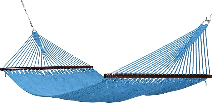 Jumbo Caribbean Hammock - 55 Inch - Soft-Spun Polyester - Light Blue