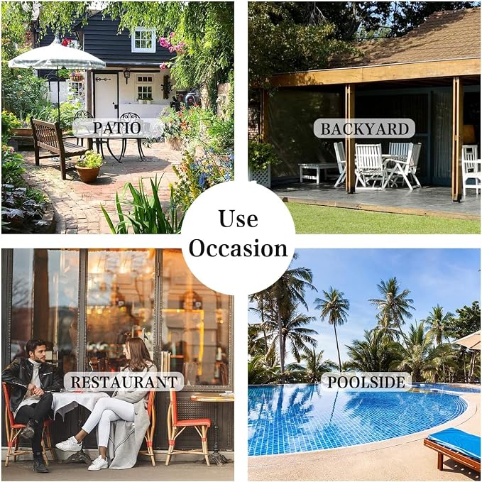 Kinfant Wicker Rattan Coffee Table - Square Tempered Glass Top Furniture with Storage for Outdoor Backyard Lawn Balcony Pool Patio